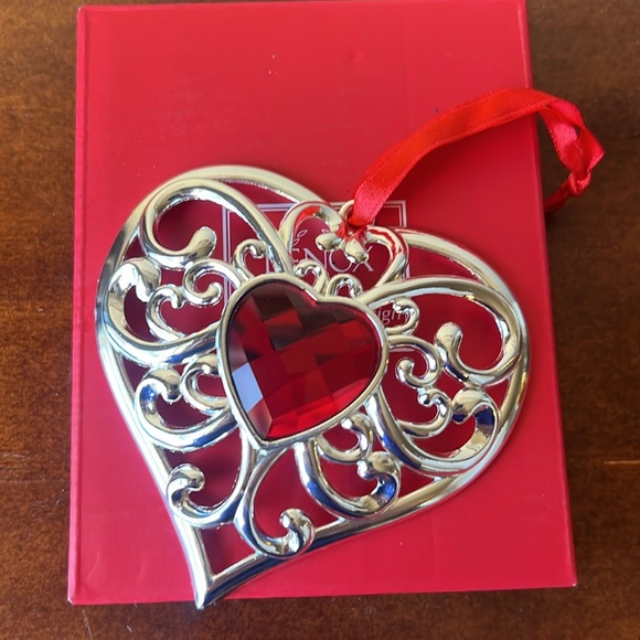 NIB Lenox beautiful silver plated heart ornament - Picture 3 of 6